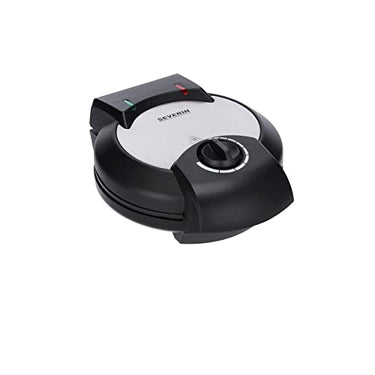 SEVERIN waffle iron, waffle iron with non-stick coating for classic heart-shaped waffles, space-saving heart-shaped waffle iron, approx. 1,300 W power, black/stainless steel, WA 2103 on sale